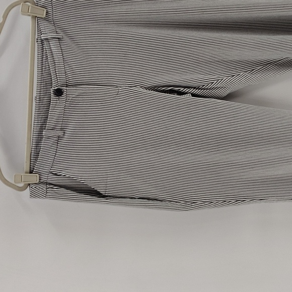 Lane Bryant Striped Pants Size 20 Black And White Stripe Cuffed Hem With Pockets - Picture 2 of 6